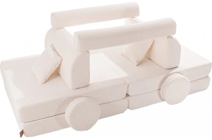 Boucle sofa dziecięca, biała - meowbaby®