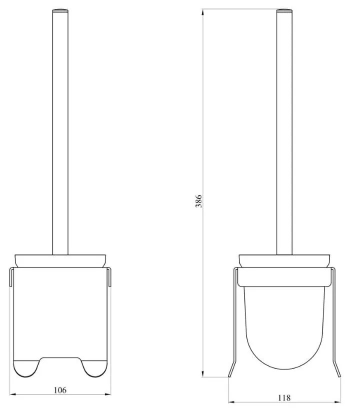 Szczotka do WC chrom