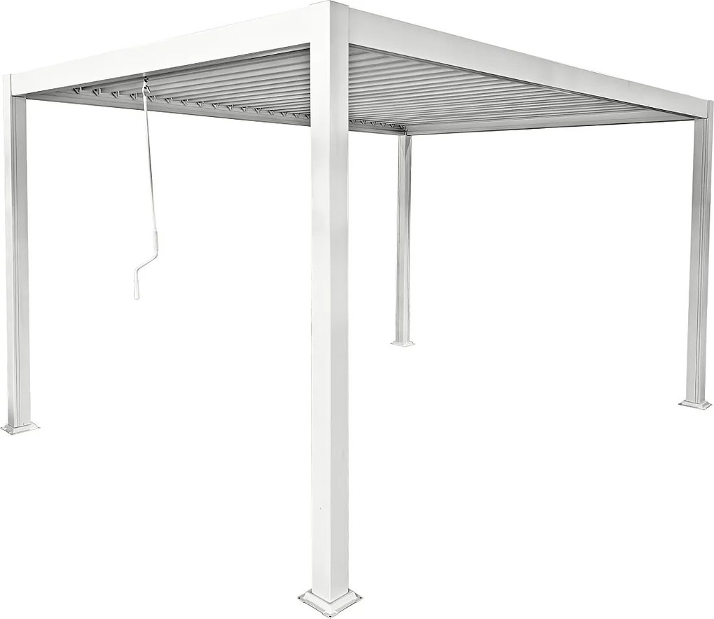 Pergola bioklimatyczna wolnostojąca z otwieranym dachem - 12 m² - biały - AMALFI