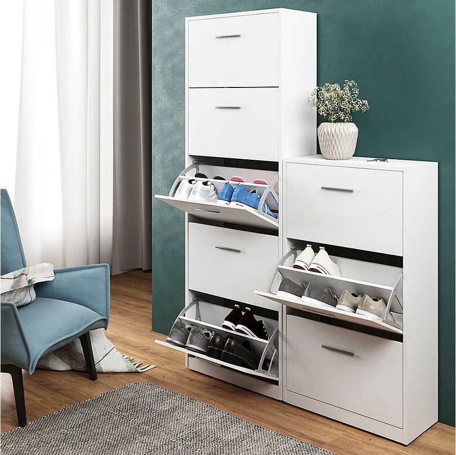 Wózek na buty biały 59x22x169.5 gizmo