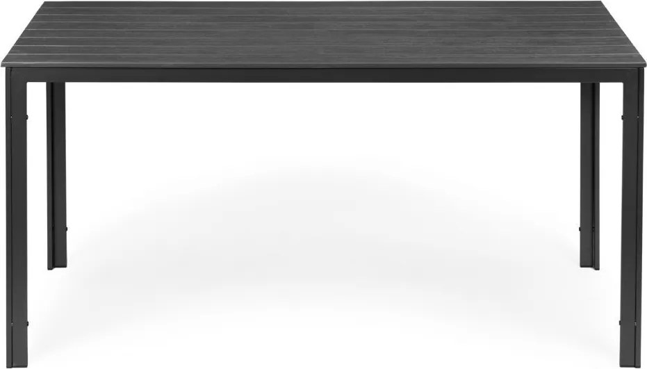 Stół ogrodowy polywood dla 6 osób Sorelia 156x78 cm, szary