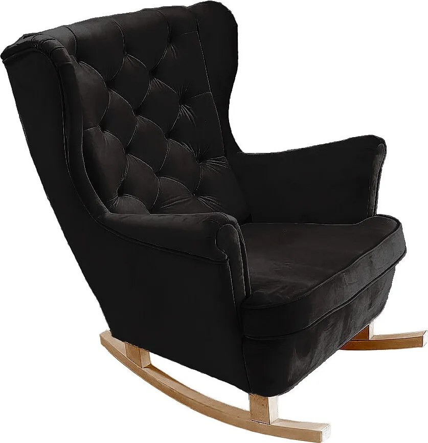 Fotel Relax z Tapicerowanym Siedzeniem i Podłokietnikami, Fotel TV 102x81x95cm Czarny_29884