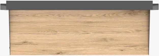 Wiszący wieszak ubraniowy z półką Loft LW1 czarny/dąb wotan