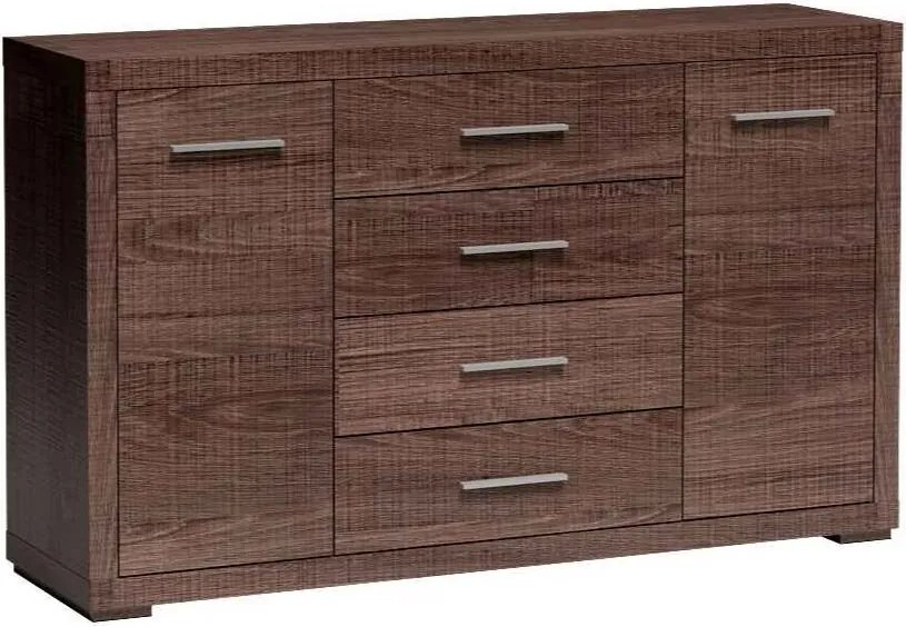 Komoda SALERNO 148 cm do Salonu Sypialni Brązowy