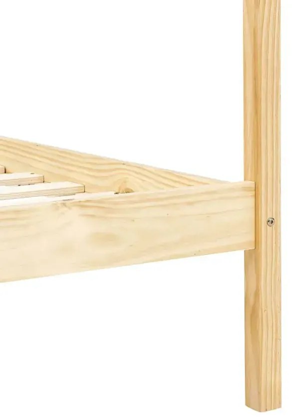 Łóżko w kolorze naturalnego drewna sosnowego 90x200cm - Tamai