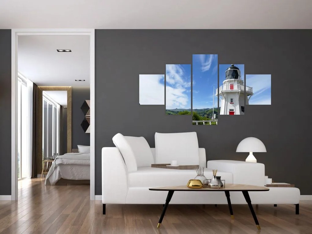 Obraz latarni morskiej Akaroa w Nowej Zelandii (125x70 cm)