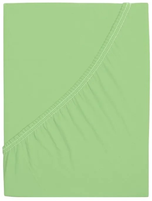 PrzytulneMieszkanie.pl Prześcieradło jersey do łóżeczka dziecięcego EXCLUSIVE 70x140 cm jasnozielone
