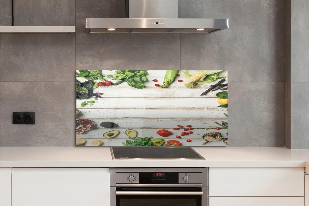 Szklany Panel Kompozycja z Awokado i Szpinaku