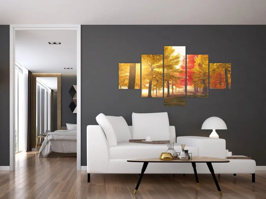 Obraz jesiennych drzew (125x70 cm)