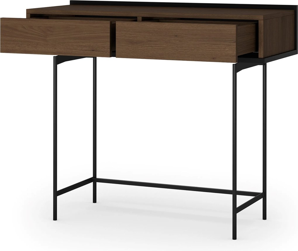 Toaletka Zenar 100 cm z szufladami - orzech elegant / czarny