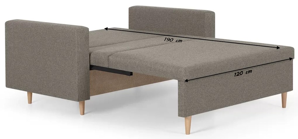 Sofa kanapa 2 os z funkcją spania KEN Szary