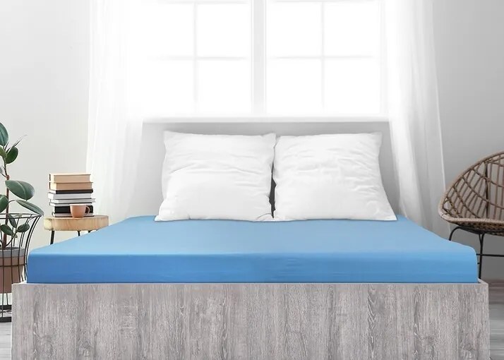 4Home prześcieradło jersey Ideal błękitny, 100 x 200 cm