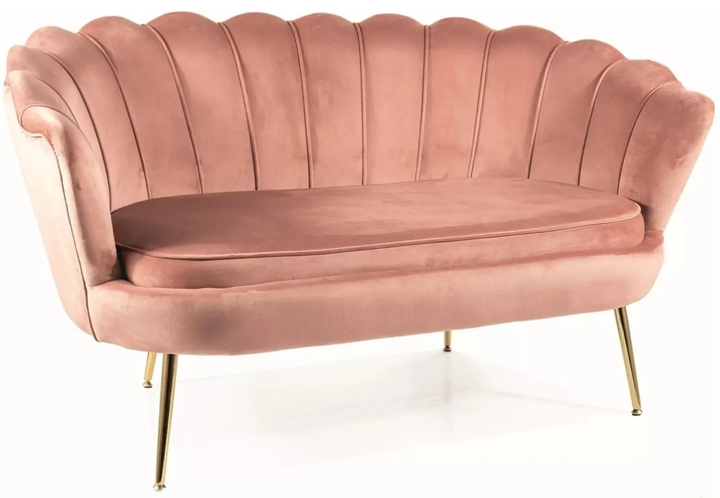 Sofa CAMELLIA 2 VELVET różowa SIGNAL