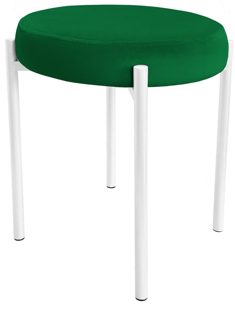 TABORET DIOR STOŁEK LOFT metal podstawa biała MG25