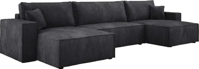 Narożnik POSO XL wolnostojący układ U z funkcją spania w tkaninie Poso 34 DomoHome