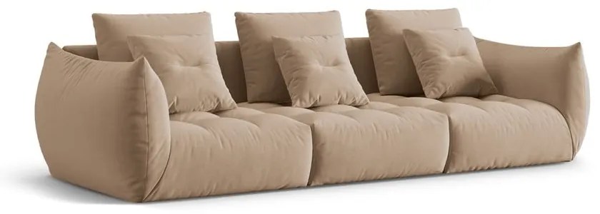 Beżowa sofa z materiału bouclé 332 cm Bloom – Micadoni Home