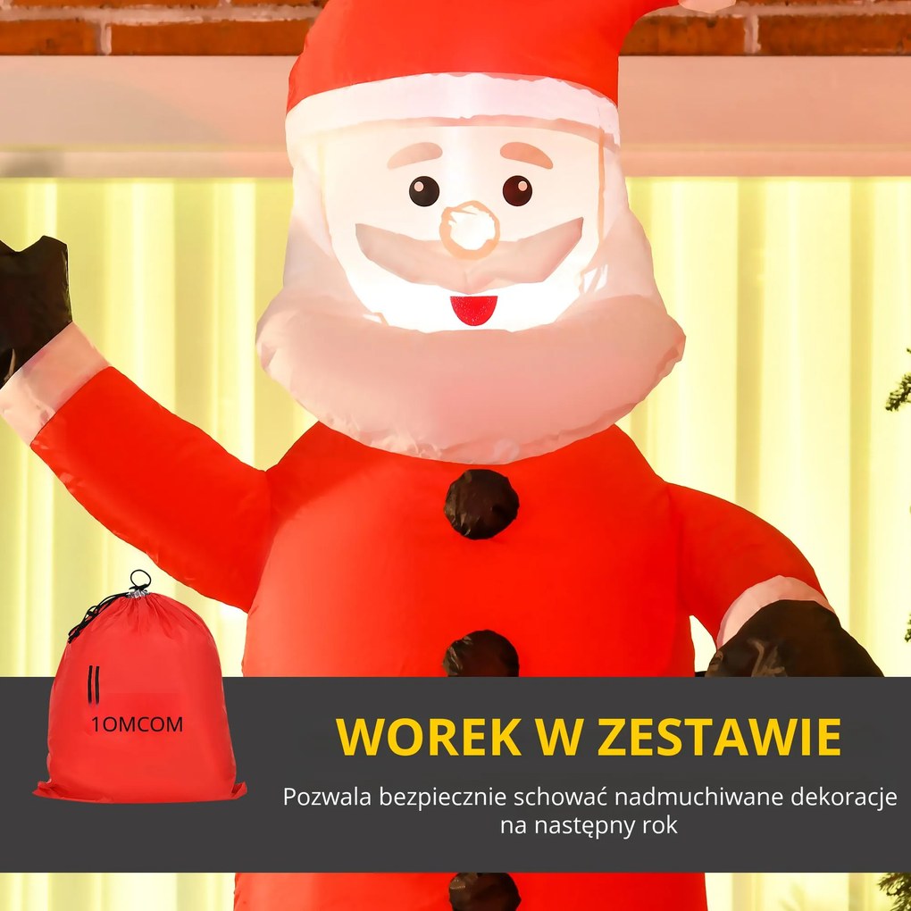 HOMCOM Dekoracja świąteczna z oświetleniem LED | Aosom PL