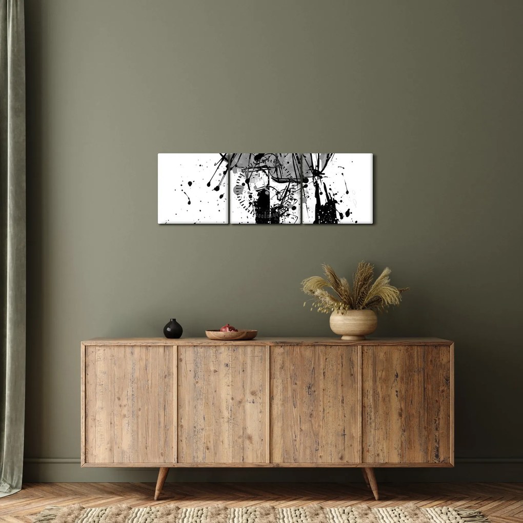 Obraz - Pokaz mody (z zegarem) (90x30 cm)