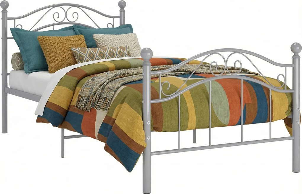 Szara metalowa szafka nocna 100x200 cm B9-H61