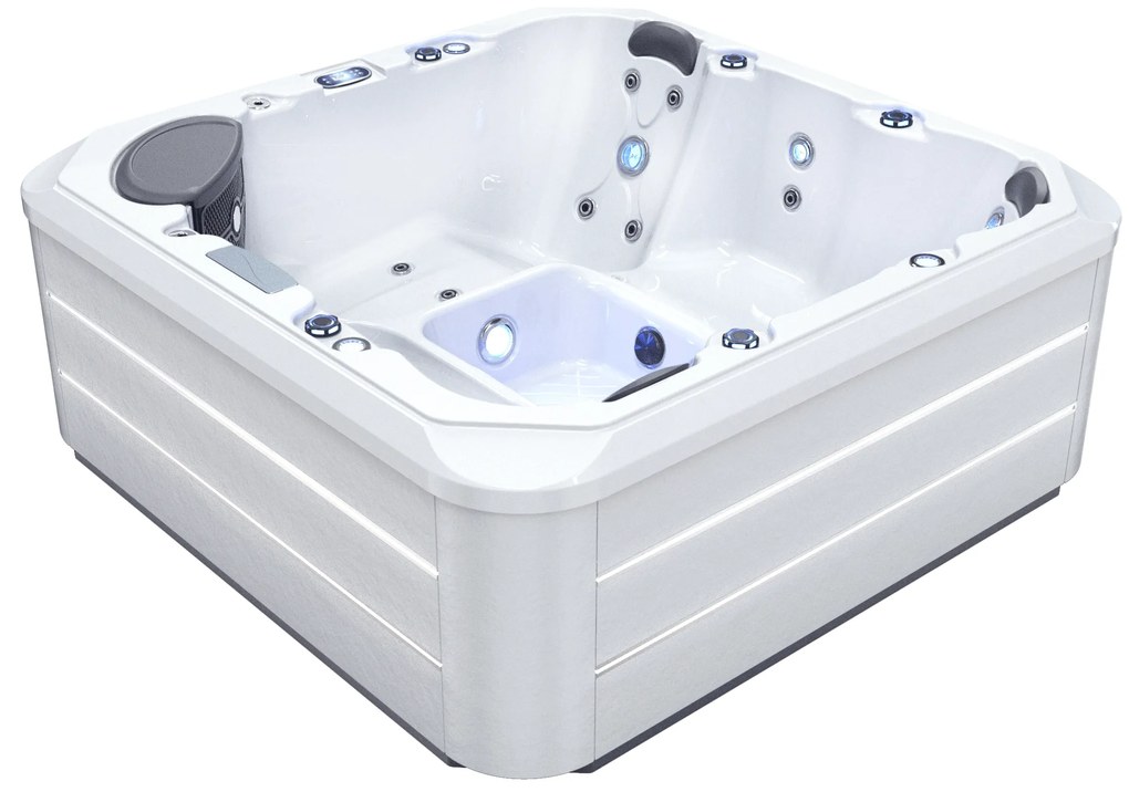 JACUZZI OGRODOWE PREMIUM WANNA  SPA 5-OSOBOWA WHITE OBUDOWA WHITE 195x195 CM