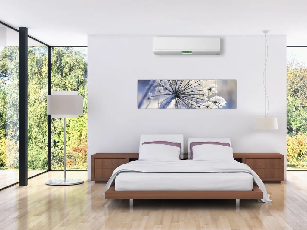 Obraz - Zamarznięty kwiat (170x50 cm)