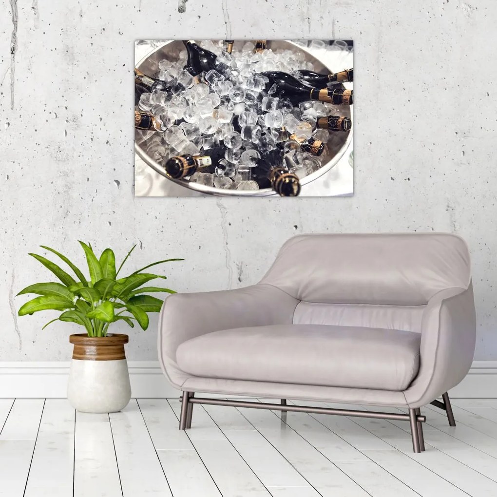 Obraz - szampan w lodzie (70x50 cm)