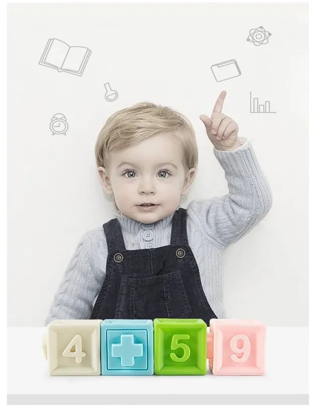 Woopie baby sensory puzzles squeeze puzzle sound learning to count 20 el.