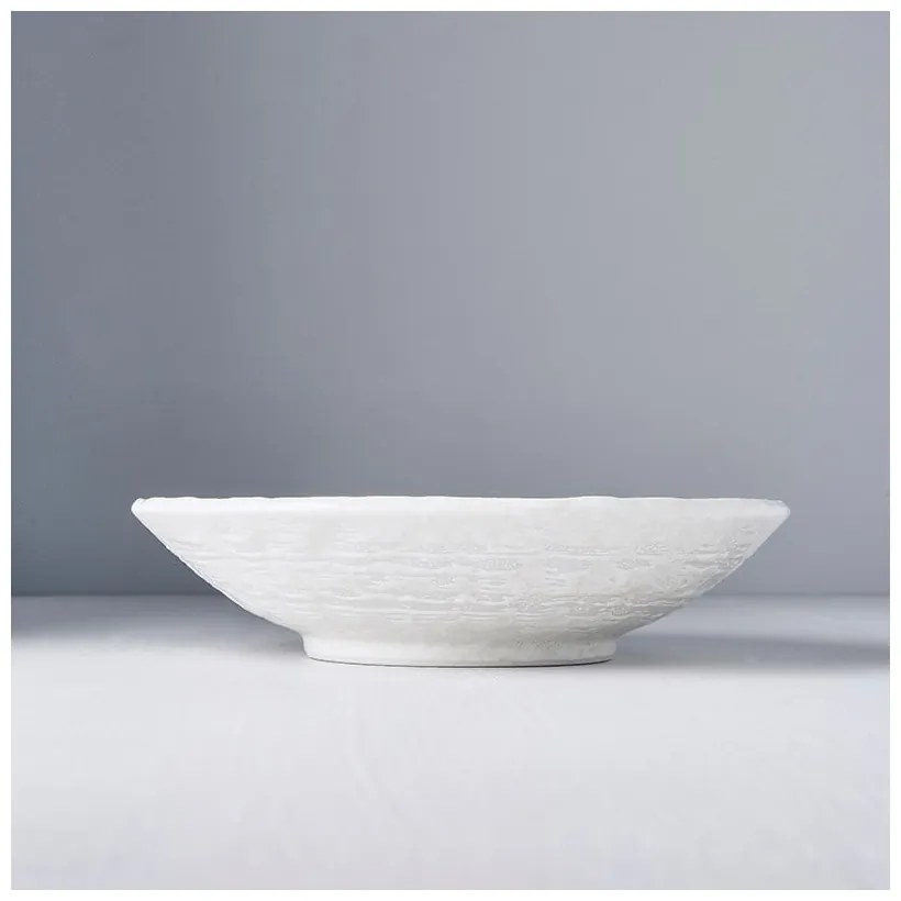 Biały głęboki talerz ceramiczny MIJ Star, ø 24 cm