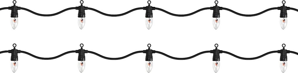 Łańcuch świetlny 10 żarówek Efekt płomienia Dekoracja świąteczna Oświetlenie zewnętrzne 360 cm