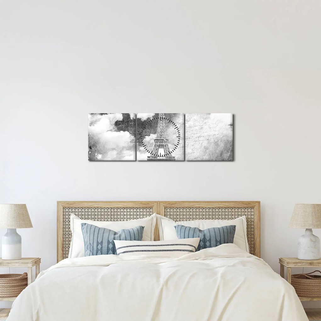 Obraz - Vintage pocztówka miasta N⁰3 (z zegarem) (90x30 cm)