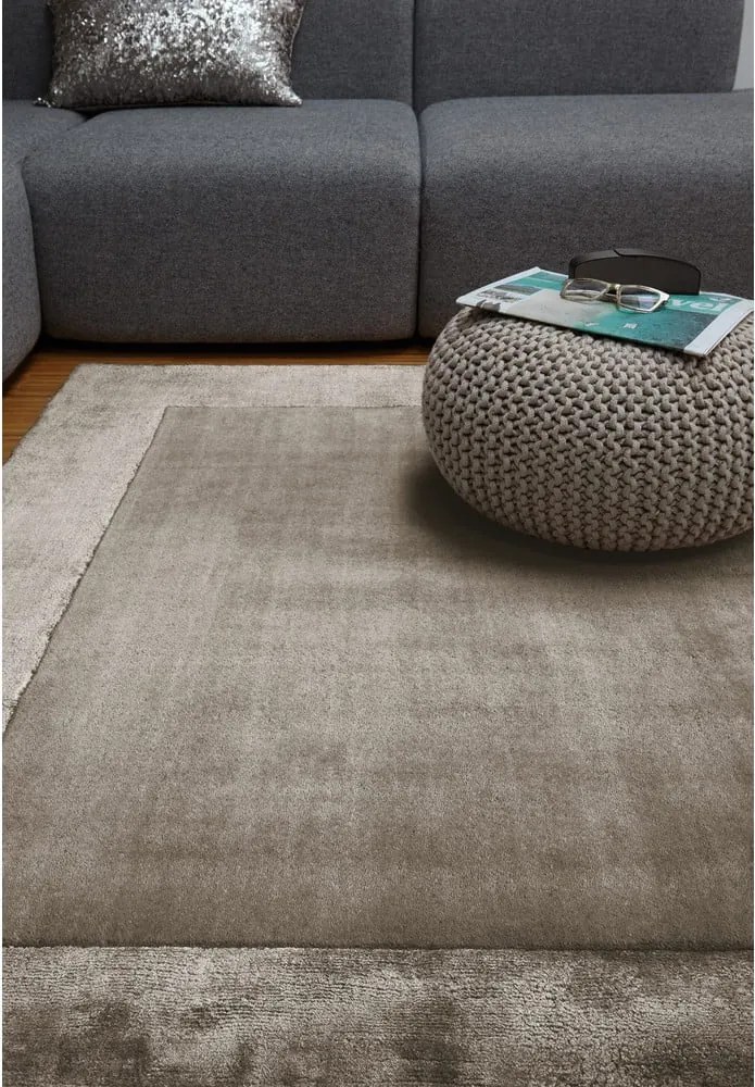 Brązowy dywan z mieszanki wełny tkany ręcznie 200x290 cm Ascot – Asiatic Carpets