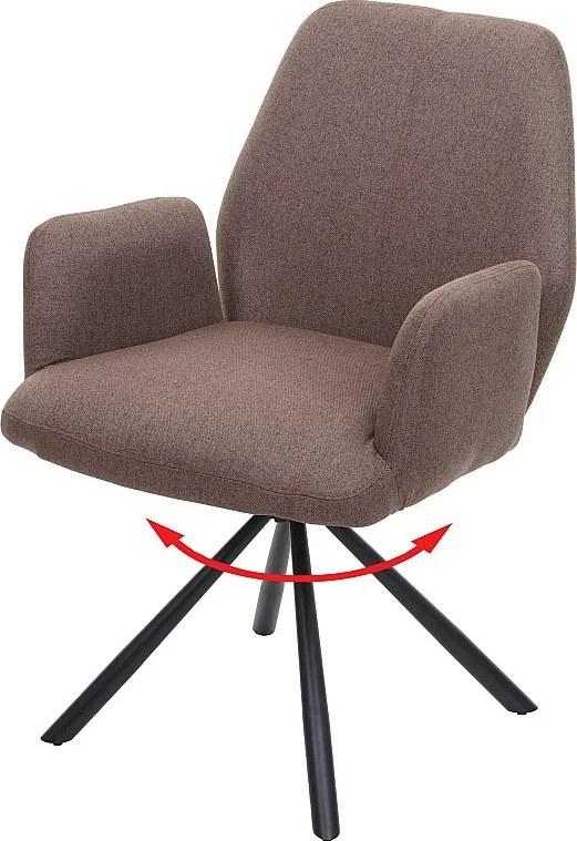 Obrotowe krzesło do jadalni MCW-H71,  brązowy