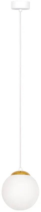 Lampa wisząca z okrągłym szklanym kloszem - A491-Barios