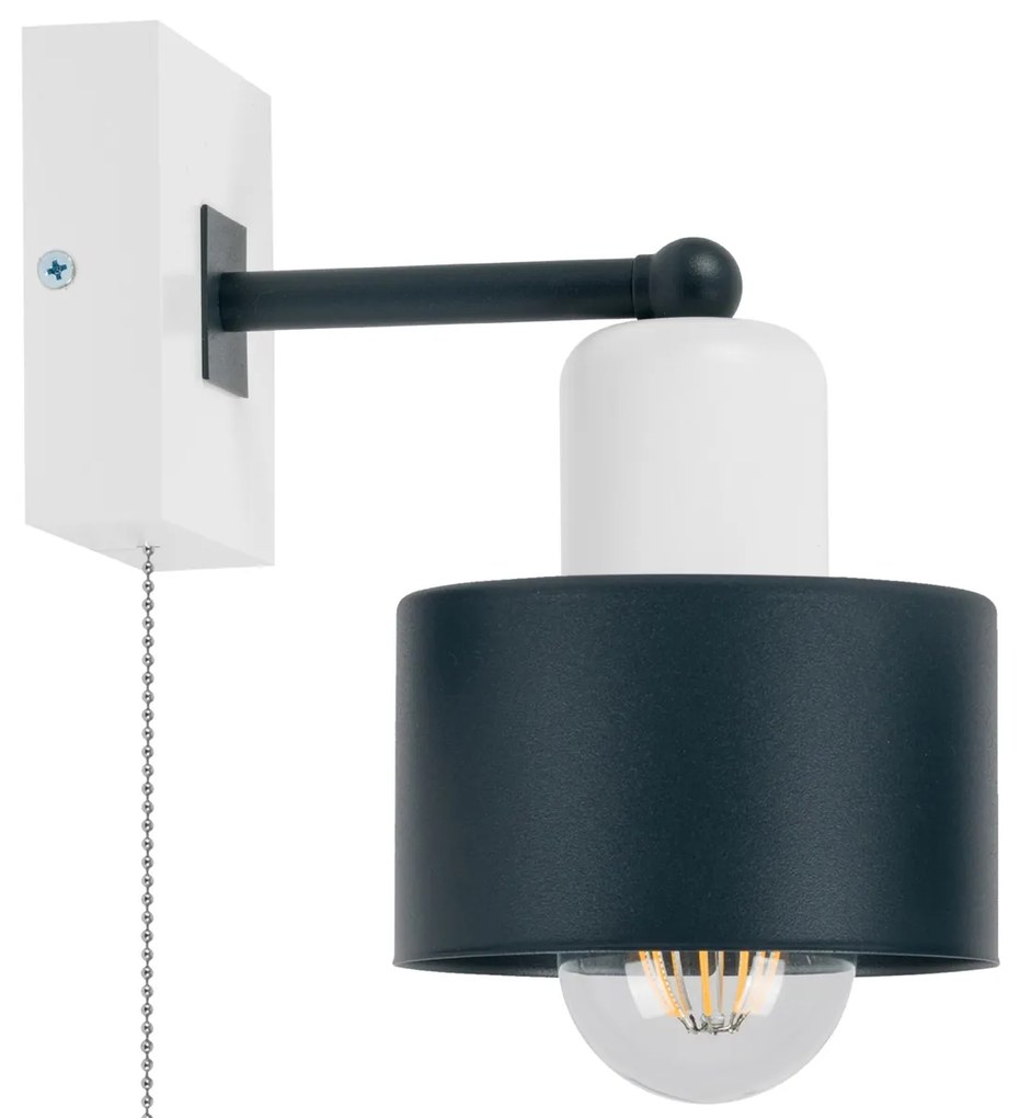 Antracytowo-biały kinkiet LED SHWD-AN10x10WE jednopunktowy z litego dr