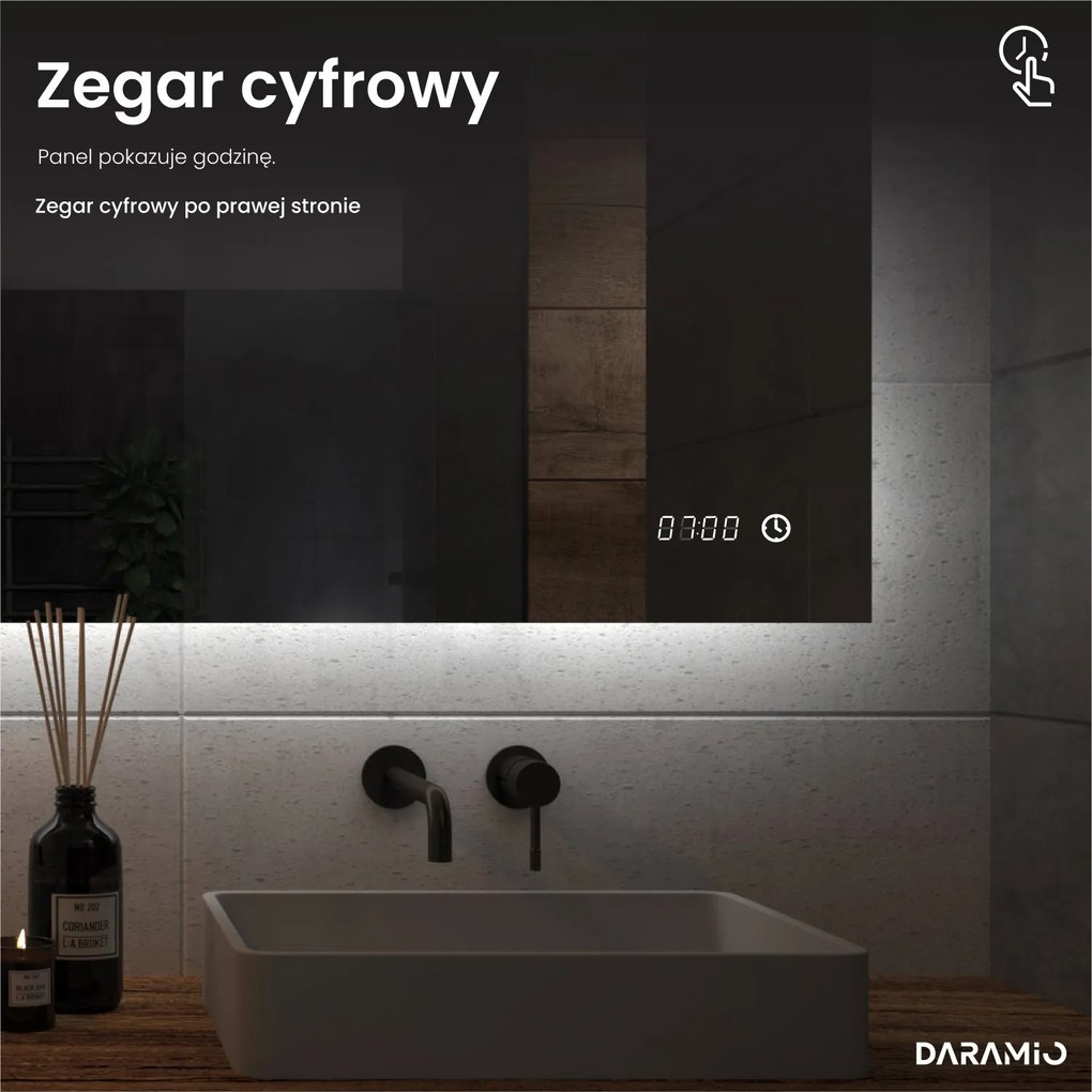 Okrągłe lustro łazienkowe LED E3