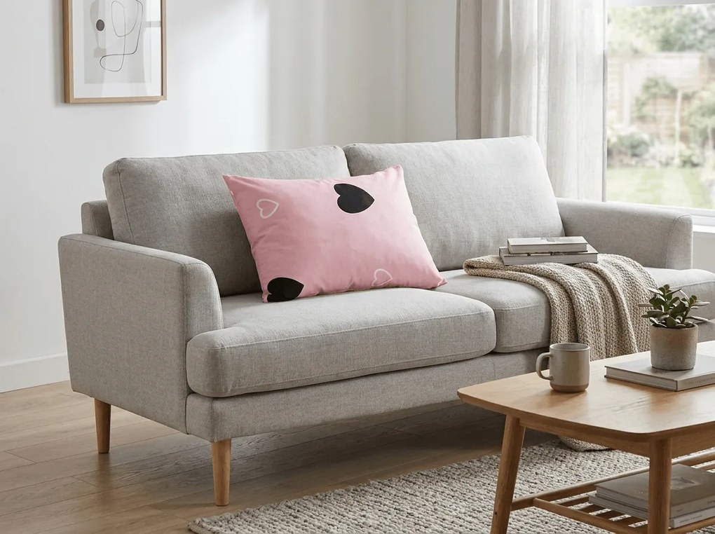 Poliestrowo-bawełniana poszewka na poduszkę CORAZON POLY 50x70 cm, różowy