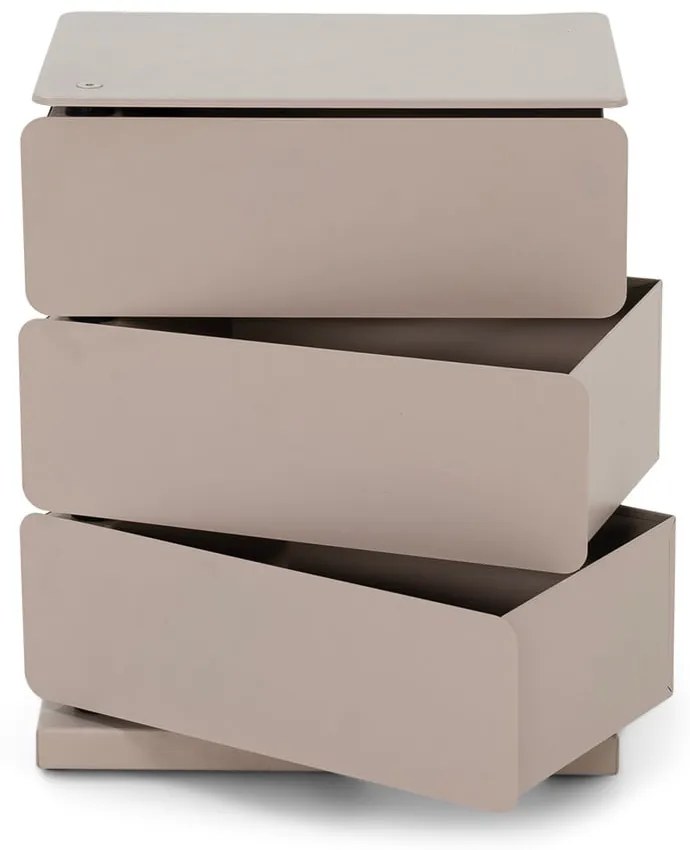 Szarobrązowa metalowa komoda 37x45x26 cm Joey – Spinder Design