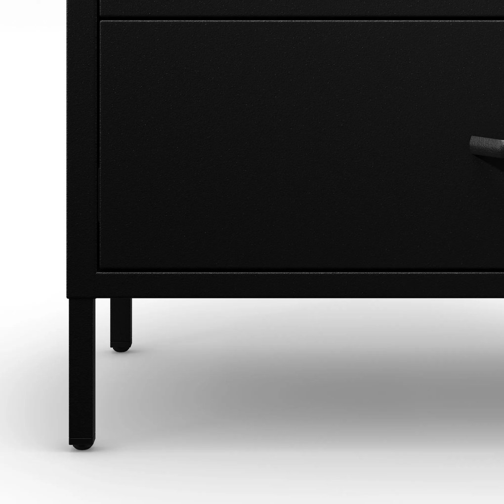 Komoda szafka metalowa czarna Modern CARLA 800 x 1015 x 400 mm
