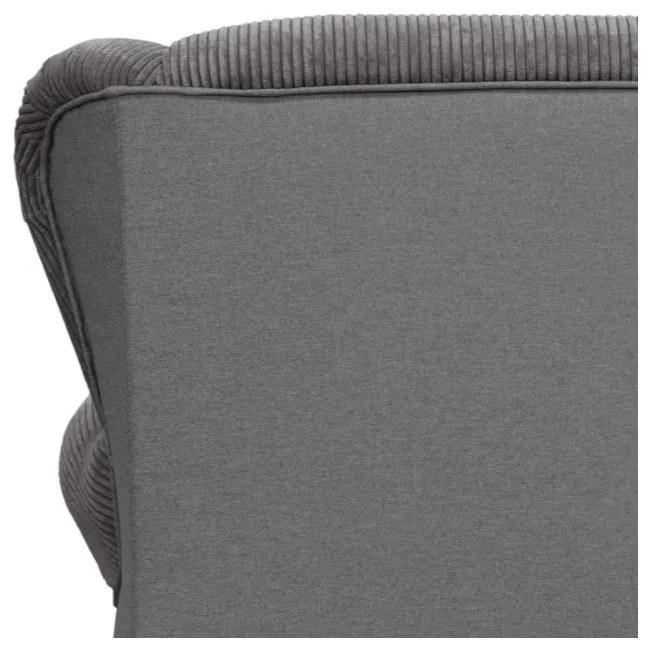 Szarobrązowy sztruksowy szezlong Lord – Ropez