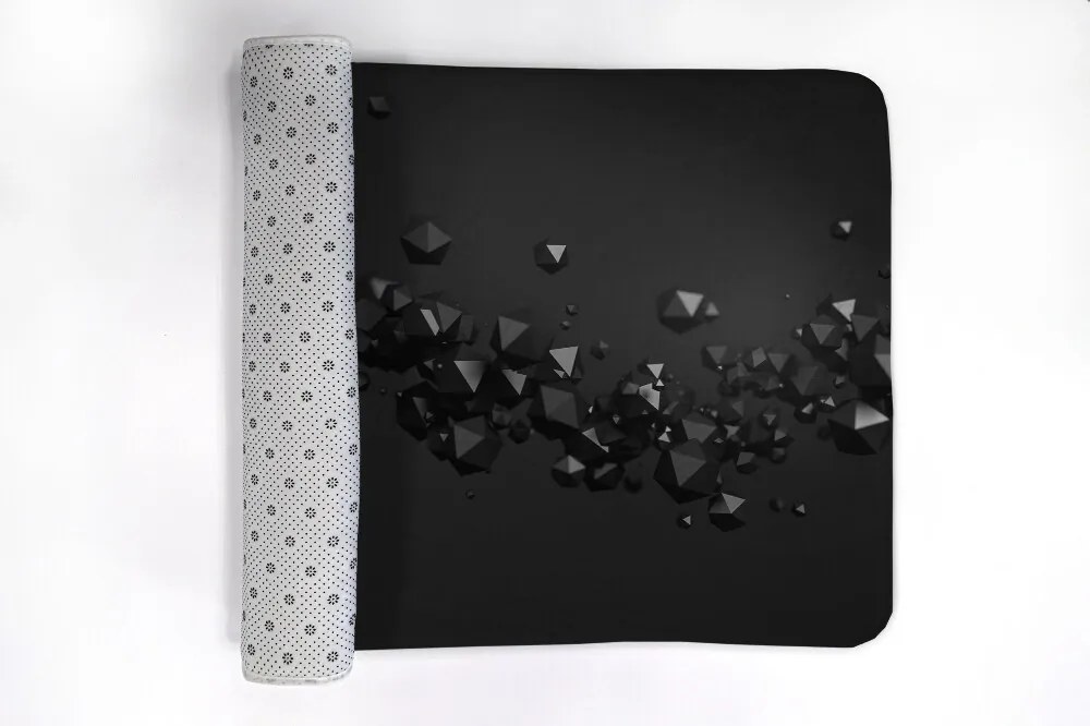 Dywanik łazienkowy Dywanik łazienkowy Czarna Abstrakcja Geometryczna