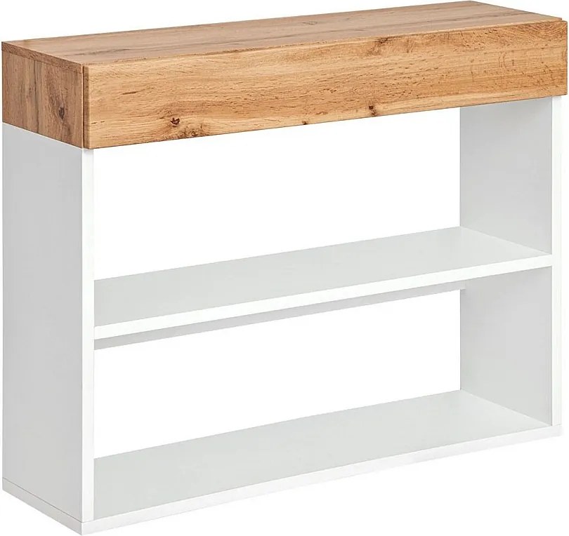 Szafka na buty wisząca EASY 2 biała/dąb wotan