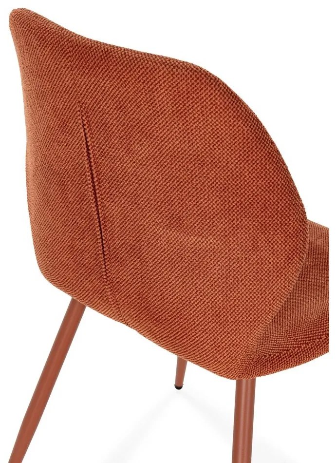 Tapicerowane krzesła zestaw 4 szt. w kolorze terakoty Ansu – Marckeric