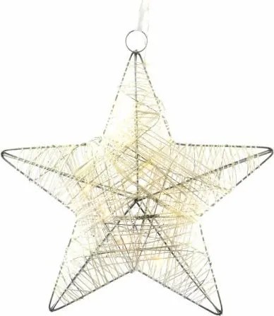 Świąteczna dekoracja - gwiazda, 25 cm, 10 diod LED