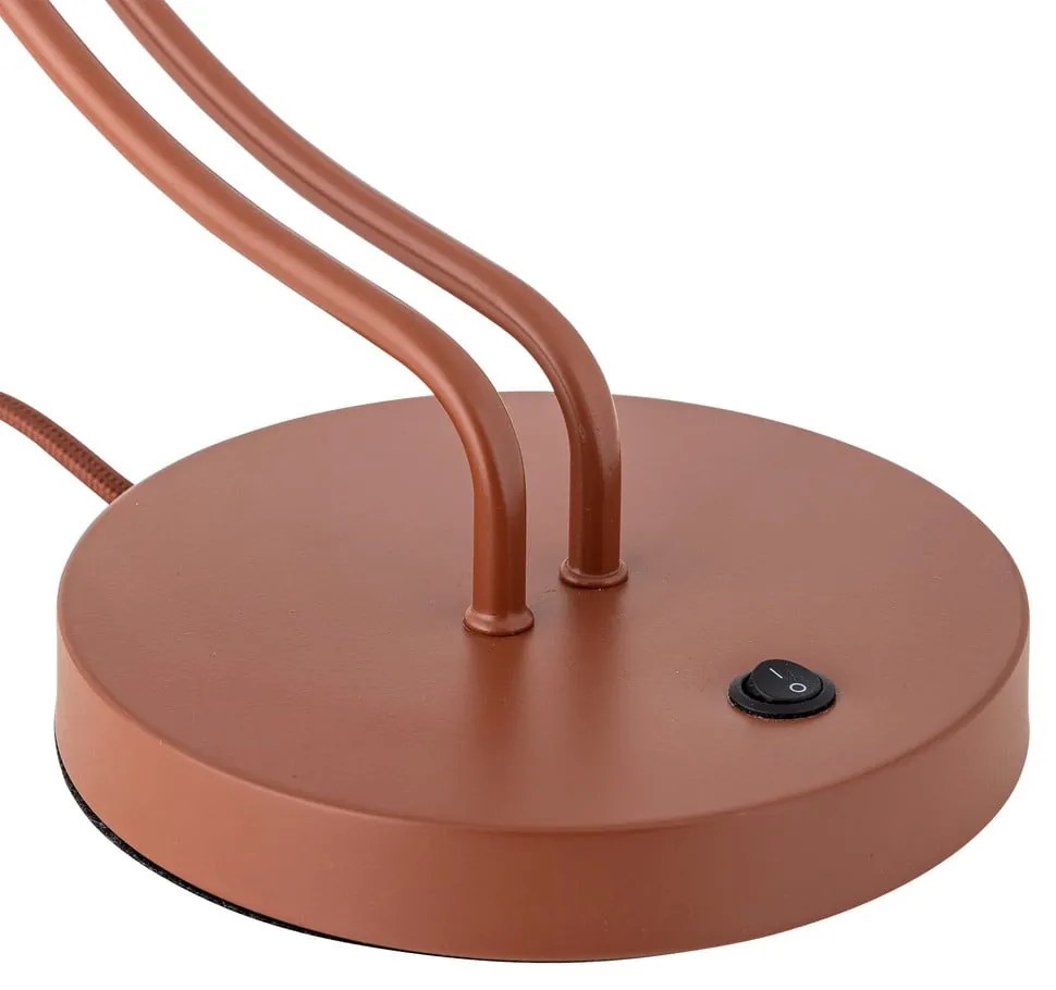 Niebieska/w kolorze terakoty lampa stołowa z metalowym kloszem (wysokość 35 cm) Janya – Bloomingville
