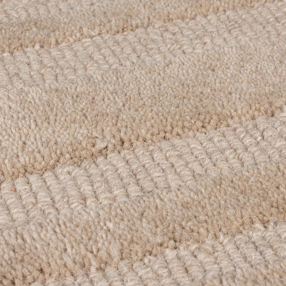 Beżowy wełniany dywan tkany ręcznie 200x290 cm Zen Rectangles – Flair Rugs