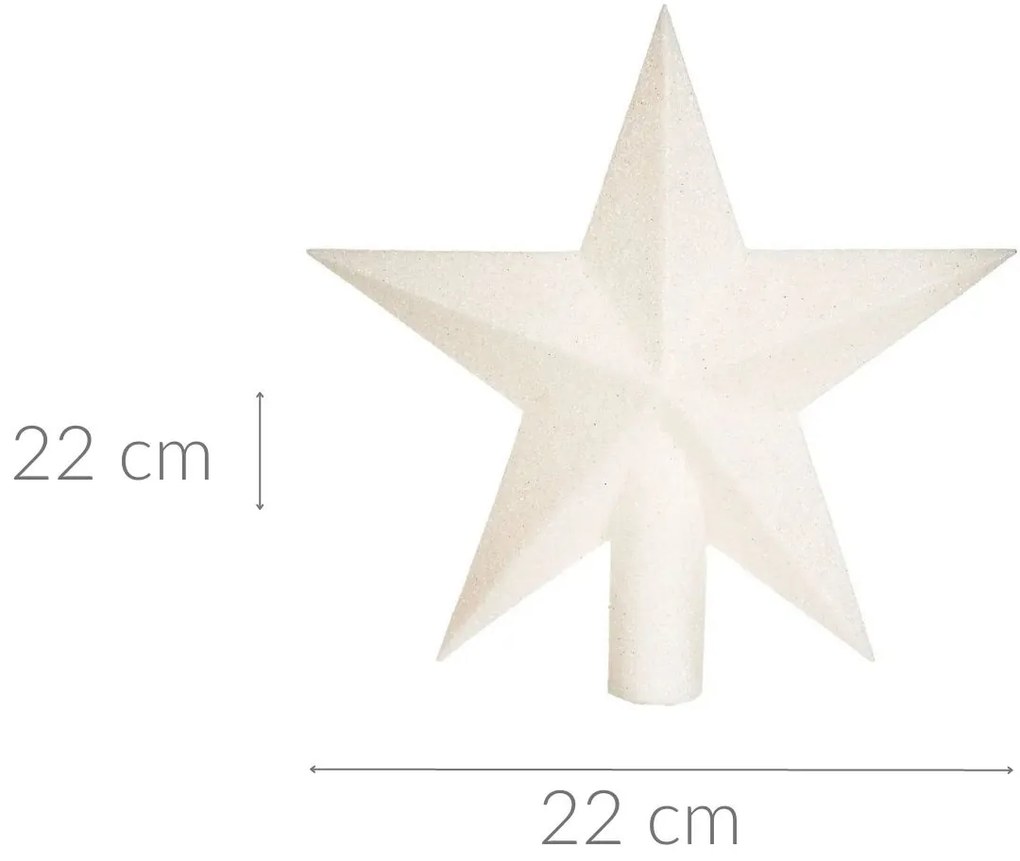 Gwiazda na czubek choinki, 22 cm