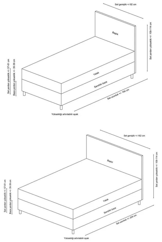 Beżowe tapicerowane łóżko jednoosobowe ze schowkiem i stelażem 120x200 cm Safir – Kalune Design