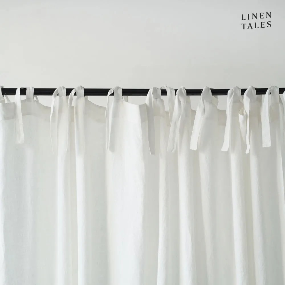 Biała zasłona 140x170 cm Night Time – Linen Tales