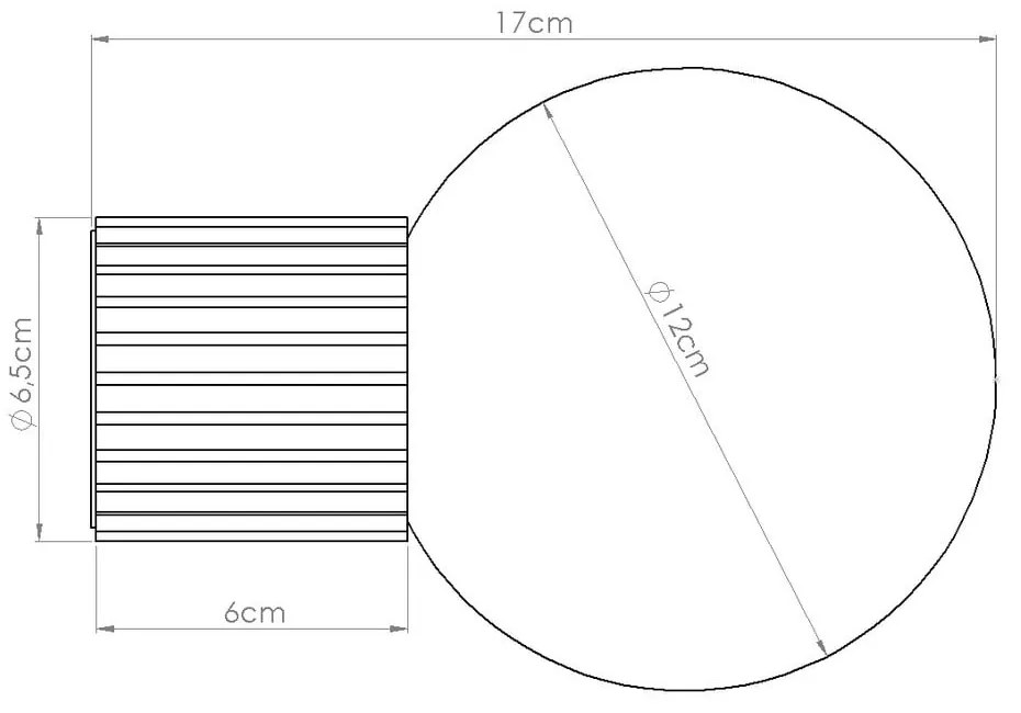 Kremowy kinkiet ø 12 cm Orbital – Sollux