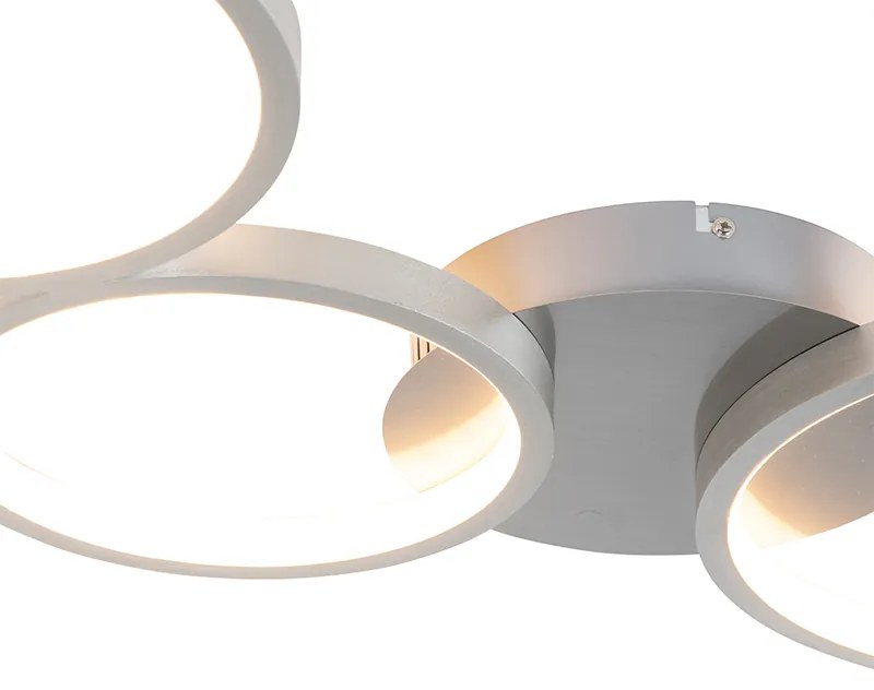 Designerska lampa sufitowa stalowa zwbudowanym LED 3-stopniowy ściemniacz 3-światła - PandeDesignerski Oswietlenie wewnetrzne